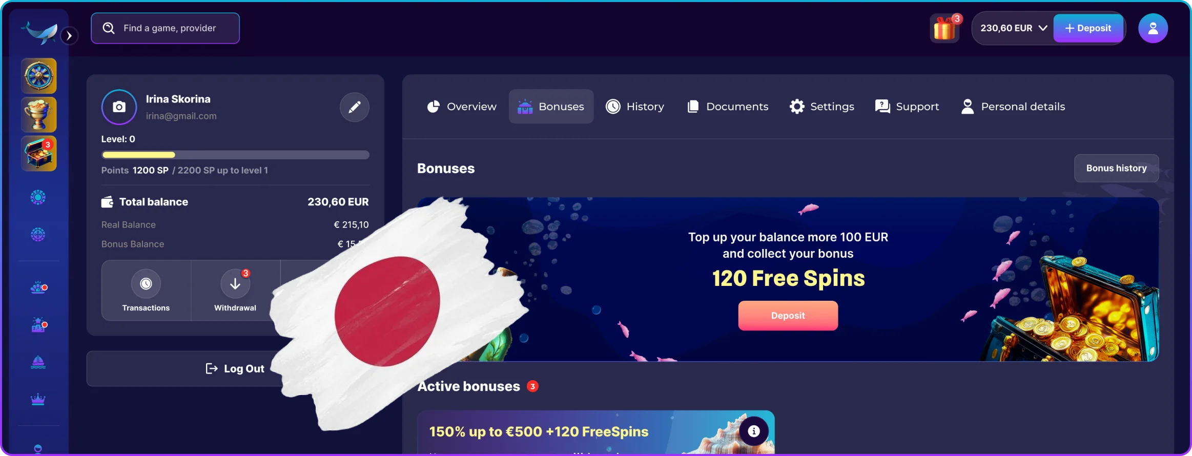 Triton Slots ウェブサイト